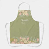 国素朴エレガントフローラ料理人 エプロン (正面)