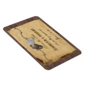 国素朴カウボーイ帽子の結婚式の日付を保存 マグネット (右側)