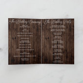 国素朴カップル写真結婚式 プログラム (内部)