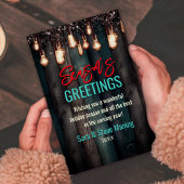 国素朴クリスマスのライトブラウンホリデイ シーズンカード