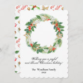 国素朴クリスマス休暇リース非写真 シーズンカード (正面/裏面)