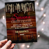 国素朴クリスマス黒金ゴールド休日 シーズンカード