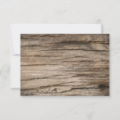 国素朴グランジ木木製RSVPカード 出欠カード (裏面)