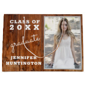 国素朴ダークウッド写真卒業 ラージペーパーバッグ (正面)