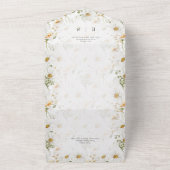 国素朴デイジーフローラディナー オールインワン招待状 (外側)