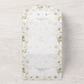 国素朴デイジーフローラNoディナー オールインワン招待状 (外側)