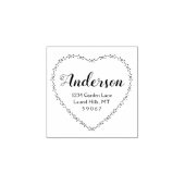 国素朴ハートファミリ名差出人住所 ラバースタンプ (インプリント)