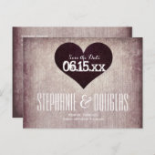 国素朴ハート日付はがきを保存 案内ポストカード (正面/裏面)