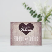 国素朴ハート日付はがきを保存 案内ポストカード (スタンド正面)