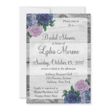 国素朴バラブライダルシャワー招待