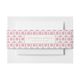 国素朴ピンク結婚ズ 招待状ベリーバンド