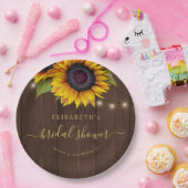 国素朴フローラエレガントブライダルシャワー ペーパープレート (パーティー)