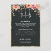 国素朴フローラセージ結婚グリーン詳細 エンクロージャーカード (正面)