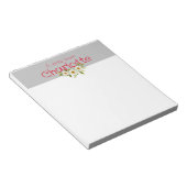 国素朴フローラデイジー水色グレー ノートパッド (アングル)