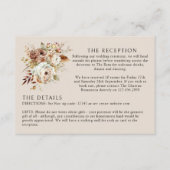 国素朴フローラブラウンニュートラル結婚ズ詳細 エンクロージャーカード (正面)