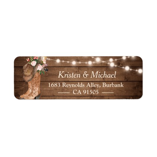 国素朴フローラブーツストリングライト ラベル (正面)