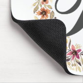 国素朴フローラリース水カラーモノグラム マウスパッド (コーナー)