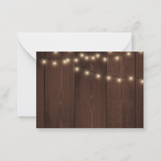 国素朴フローラ予算結婚のRSVPエレガント ノートカード (裏面)