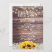 国素朴フローラ列灯ブライダルシャワー 招待状 (正面)