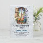 国素朴フローラ引っ越し祝いパーティーパーティー 招待状 (スタンド正面)