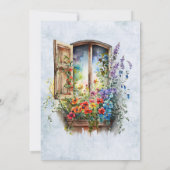 国素朴フローラ引っ越し祝いパーティーパーティー 招待状 (裏面)