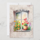 国素朴フローラ引っ越し祝いパーティーパーティー 招待状 (裏面)