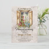 国素朴フローラ引っ越し祝いパーティーパーティー 招待状 (スタンド正面)