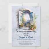 国素朴フローラ引っ越し祝いパーティーパーティー 招待状 (正面)