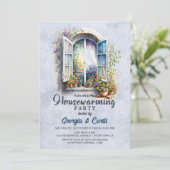 国素朴フローラ引っ越し祝いパーティーパーティー 招待状 (スタンド正面)