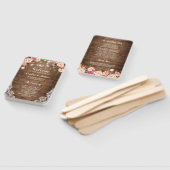 国素朴フローラ文字列ライト結婚式 プログラム ハンドファン (組立なし)