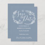 国素朴フローラ日付カードの保存 案内ポストカード (正面/裏面)