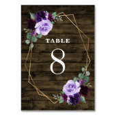 国素朴フローラ紫と金ゴールドウッド結婚ズ テーブルナンバー (裏面)