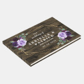 国素朴フローラ紫と金ゴールド結婚ズ ゲストブック (コーナー)