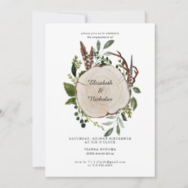 国素朴フローラ結婚婚約パーティ 招待状