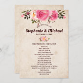 国素朴フローラ結婚式 プログラムファン前面 プログラム (正面/裏面)