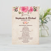 国素朴フローラ結婚式 プログラムファン前面 プログラム (スタンド正面)