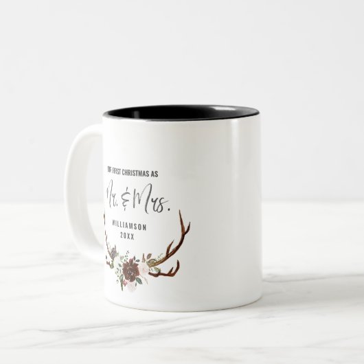 国素朴フローラ |初めてのクリスマスミセス ツートーンマグカップ (正面左)