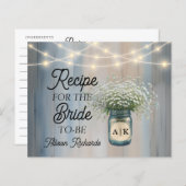 国素朴ブライダルシャワーレシピカードシート (正面/裏面)