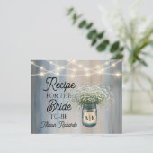 国素朴ブライダルシャワーレシピカードシート (スタンド正面)