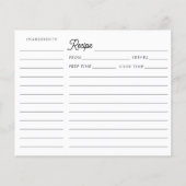 国素朴ブライダルシャワーレシピカードシート (裏面)