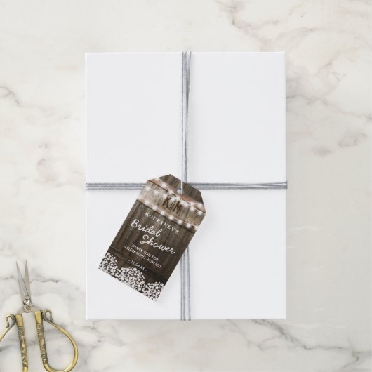 国素朴ブライダルシャワー ギフトタグ (より糸付き)