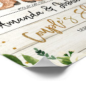 国素朴ブーツ夫婦のシャワー歓迎サイン ポスター (角)