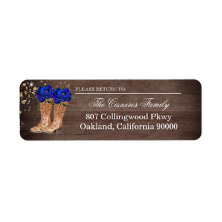 国素朴ブート青王室のバラ住所 ラベル