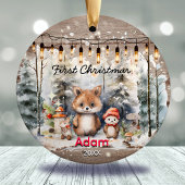 国素朴ベビー初めてのクリスマスベビーベア セラミックオーナメント