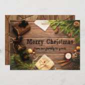 国素朴メリーのクリスマスと新年 シーズンカード (正面/裏面)