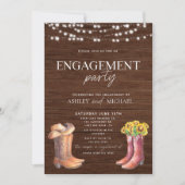 国素朴モダンのEngagemetパーティー写真 招待状 (正面)