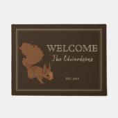 国素朴リスの姓ようこそ ドアマット (正面)