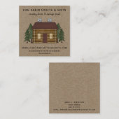 国素朴ログ客室ソーシャルメディア スクエア名刺 (正面/裏面)