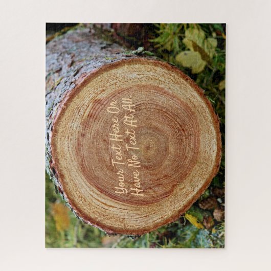 国素朴ヴィンテージウッドランド彫刻の森の木 ジグソーパズル (縦)