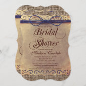 国素朴ヴィンテージブライダルシャワー招待状 招待状 (正面/裏面)